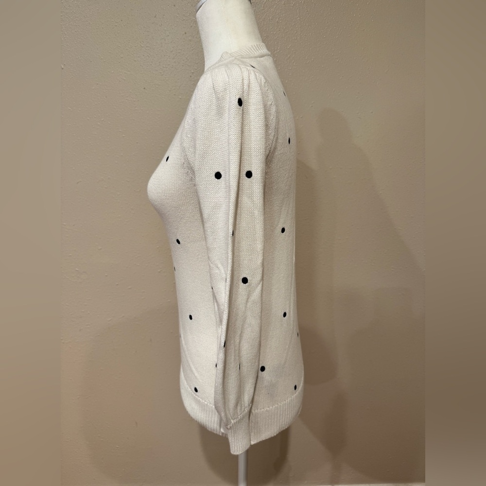 Boden Polka Dot Cream Sweater 100% Cotton - Picture 3 of 7